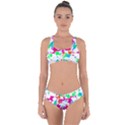 Bright Multicolored Abstract Print Criss Cross Bikini Set View1