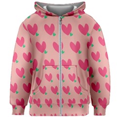 Hearts Kids  Zipper Hoodie Without Drawstring by tousmignonne25