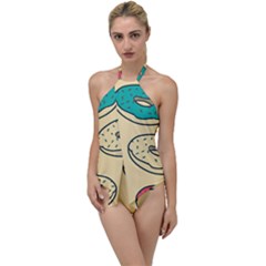 Donuts Go With The Flow One Piece Swimsuit by Sobalvarro