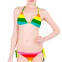 Original 8 Stripes LGBT Pride Rainbow Flag Classic Bikini Set View1
