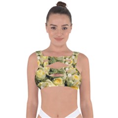 Yellow Roses Bandaged Up Bikini Top by Sparkle