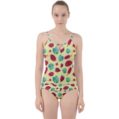 Watermelons, Fruits And Ice Cream, Pastel Colors, At Yellow Cut Out Top Tankini Set by Casemiro