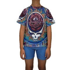 Grateful Dead Ahead Of Their Time Kids  Short Sleeve Swimwear by Sapixe