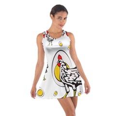 Roseanne Chicken, Retro Chickens Cotton Racerback Dress by EvgeniaEsenina