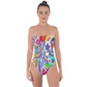 Mountain Abstract Tie Back One Piece Swimsuit View1