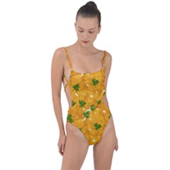 When Cheese Is Love Tie Strap One Piece Swimsuit by designsbymallika