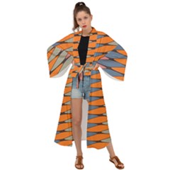 Zappwaits Pattern Maxi Kimono by zappwaits