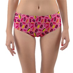 Beans Pattern 2 Reversible Mid-waist Bikini Bottoms by designsbymallika