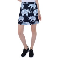 Elephant-pattern-background Tennis Skirt by Sobalvarro