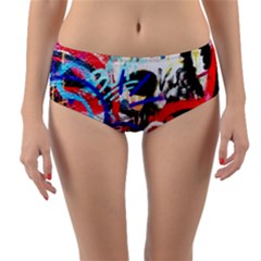 Crazy Grafitti Reversible Mid-waist Bikini Bottoms by essentialimage