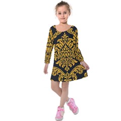 Finesse  Kids  Long Sleeve Velvet Dress by Sobalvarro