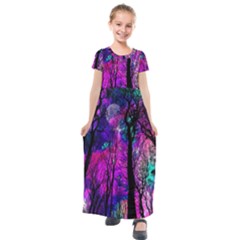 Fairytale Forest Kids  Short Sleeve Maxi Dress by augustinet