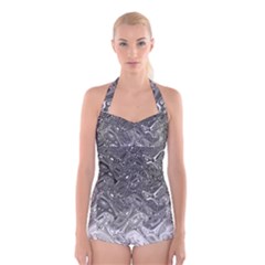 Grey Glow Cartisia Boyleg Halter Swimsuit  by Sparkle