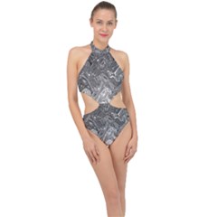 Grey Glow Cartisia Halter Side Cut Swimsuit by Sparkle