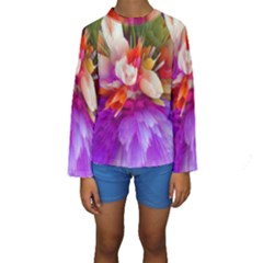 Poppy Flower Kids  Long Sleeve Swimwear by Sparkle