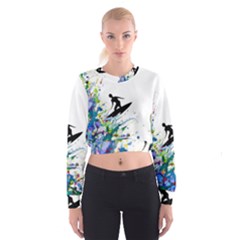 Nature Surfing Cropped Sweatshirt by Sparkle