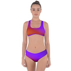 Violet Orange Criss Cross Bikini Set by Sparkle
