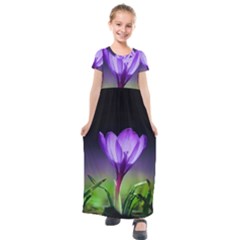 Flower Kids  Short Sleeve Maxi Dress by Sparkle