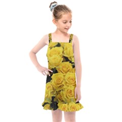 Yellow Roses Kids  Overall Dress by Sparkle