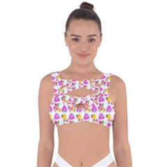 Girl With Hood Cape Heart Lemon Pattern White Bandaged Up Bikini Top by snowwhitegirl