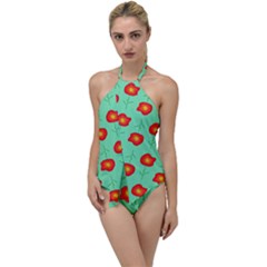 Flower Pattern Ornament Go With The Flow One Piece Swimsuit by HermanTelo