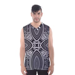 Black And White Intricate Pattern Men s Basketball Tank Top by SpinnyChairDesigns
