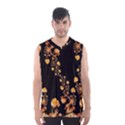Abstract Gold Yellow Roses on Black Men s Basketball Tank Top View1