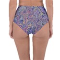 Colorful Marbled Paint Texture Reversible High-Waist Bikini Bottoms View4