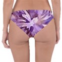 Plum Purple Abstract Floral Pattern Reversible Hipster Bikini Bottoms View4