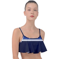 Casual Uniform Stripes Frill Bikini Top by tmsartbazaar