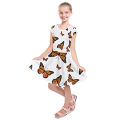Monarch Butterflies Kids  Short Sleeve Dress by SpinnyChairDesigns