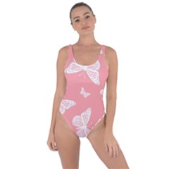 Pink And White Butterflies Bring Sexy Back Swimsuit by SpinnyChairDesigns
