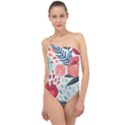 Floral  Classic One Shoulder Swimsuit View1