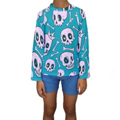 Skull Kids  Long Sleeve Swimwear by Sobalvarro