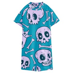 Skull Kids  Boyleg Half Suit Swimwear by Sobalvarro