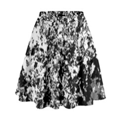 Black And White Grunge Stone High Waist Skirt by SpinnyChairDesigns