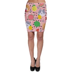 Cats And Fruits  Bodycon Skirt by Sobalvarro