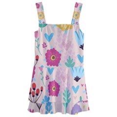 Tekstura-fon-tsvety-berries-flowers-pattern-seamless Kids  Layered Skirt Swimsuit by Sobalvarro