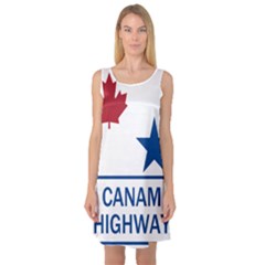 Canam Highway Shield  Sleeveless Satin Nightdress by abbeyz71