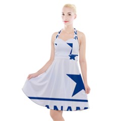Canam Highway Shield  Halter Party Swing Dress 