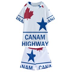 Canam Highway Shield  Kids  Swim Tee And Shorts Set by abbeyz71