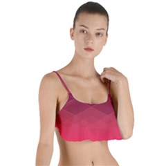 Hot Pink And Wine Color Diamonds Layered Top Bikini Top  by SpinnyChairDesigns