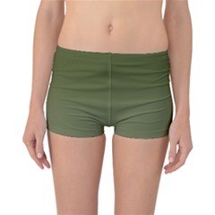 Army Green Color Ombre Reversible Boyleg Bikini Bottoms by SpinnyChairDesigns