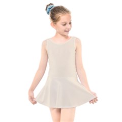True Champagne Color Kids  Skater Dress Swimsuit by SpinnyChairDesigns