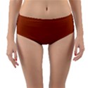True Cinnamon Color Reversible Mid-Waist Bikini Bottoms View1