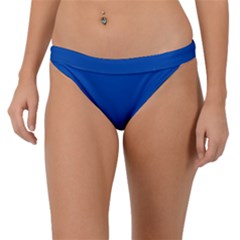 True Cobalt Blue Color Band Bikini Bottom by SpinnyChairDesigns