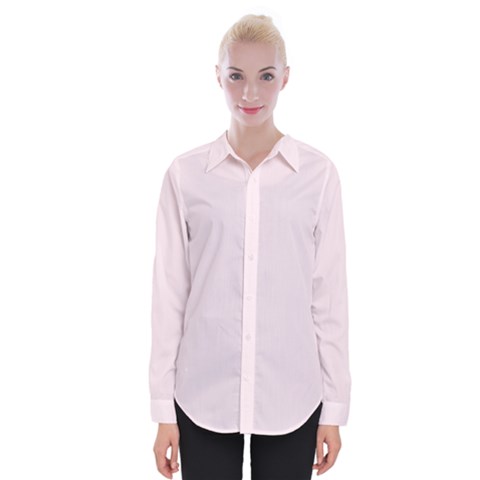 Lavender Blush Pink Color Womens Long Sleeve Shirt by SpinnyChairDesigns