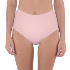 Baby Pink Color Reversible High-waist Bikini Bottoms by SpinnyChairDesigns