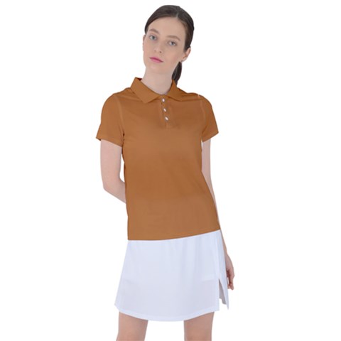 True Light Brown Color Women s Polo Tee by SpinnyChairDesigns