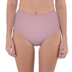 True Mauve Color Reversible High-waist Bikini Bottoms by SpinnyChairDesigns